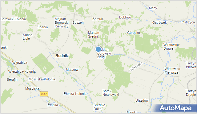 mapa Majdan Łuczycki, Majdan Łuczycki na mapie Targeo